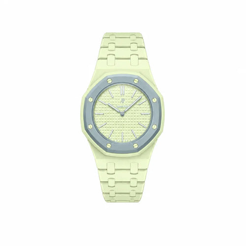 Bracelet Royal Pop Blaue Acht avec cadran Royal Pop clipsé — © 2026 Royal Pop Lab